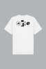 T-shirt met collage op de rug, wit
