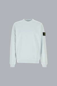 OLD' EFFECT MALFILÉ FLEECE SWEATSHIRT HEMELSBLAUW