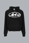 Circle Logo Zip Hoodie Black