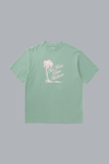 T-shirt Slogan Palmiers WATER GREEN