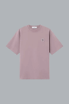 COMBED ORGANIC COTTON JERSEY T-SHIRT PURPLE GRAY