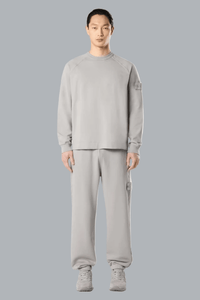 STRETCH COTTON FLEECE SWEATSHIRT DUST