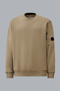 DIAGONAL RAISED FLEECE CREWNECK LENS SWEATSHIRT DOVE