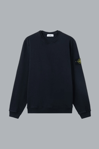 OLD' EFFECT MALFILÉ FLEECE SWEATSHIRT NAVY BLUE