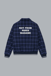 CHECK FLANNEL SLOGAN JACKET
