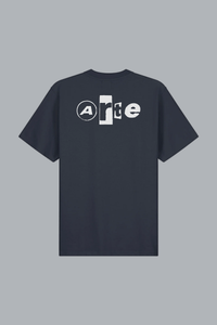 T-shirt met collage op de rug, marineblauw