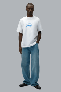 Circle Logo Pocket Pants Denim Bleach