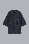 KNITTED VARSITY JERSEY GREY