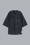 KNITTED VARSITY JERSEY GREY