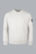 Sweatshirt van biologisch katoen fleece, parelgrijs.