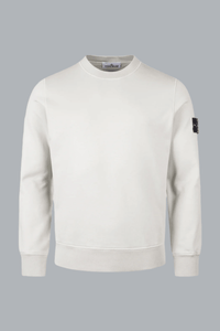 Sweatshirt van biologisch katoen fleece, parelgrijs.