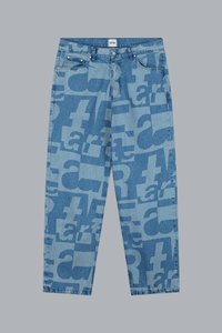 Denim Allover Pants Raw Denim