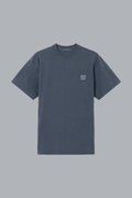 S.I. GHOST ORGANIC COTTON JERSEY CREPE T-SHIRT SLATE BLU