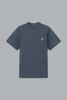 S.I. GHOST ORGANIC COTTON JERSEY CREPE T-SHIRT SLATE BLU