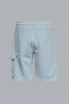COTTON DIAGONAL FLEECE CARGO SWEATSHORTS