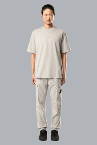 STRETCH COTTON TELA 'PARACADUTE' TROUSERS PEARL GREY