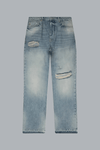 RIPPED HEATON DENIM STRAIGHT JEANS