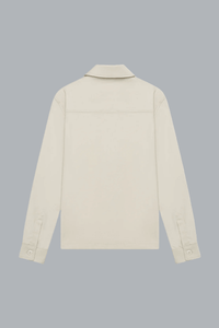 Wool Stretch Overshirt Light Beige