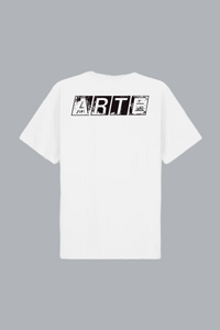 Faded Back Print T-shirt White