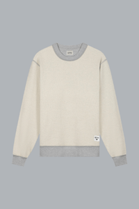 Reversible Label Crewneck Sweater