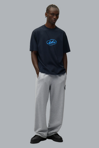 Circle Patch Logo Sweatpants Grey
