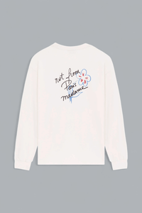 ESQUISSE SLOGAN T-SHIRT MET LANGE MOUWEN