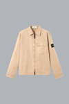 OLD' EFFECT BRUSHED ORGANIC COTTON CANVAS SHIRTS DESERT SAND