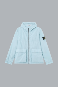 NYLON SMERIGLIATO-TC SHORT PARKA POWDER BLUE