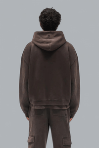 INITIAL BOXY OVERSIZED ZIP THROUGH HOODIE