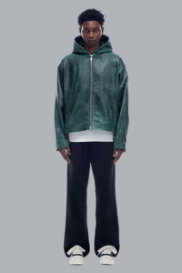 CB HOODED LEATHER JACKET