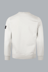 Sweatshirt van biologisch katoen fleece, parelgrijs.