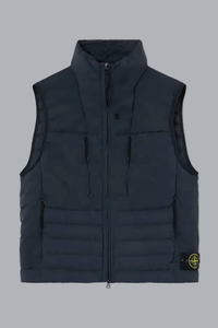 SEAMLESS TUNNEL NYLON DOWN-TC VEST NAVY BLUE