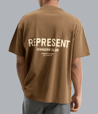 Represent Owners Club T-shirt in amandelkleur