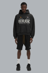 RHUDE REGATTA CLUB HOODIE VINTAGE ZWART/WIT