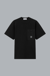 COMBED ORGANIC COTTON JERSEY T-SHIRT BLACK