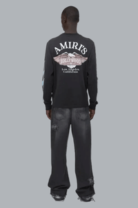 AMIRI EAGLE FLAMES LS TEE BLACK