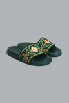 EMBROIDERED TERRY SLIDES