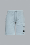 COTTON DIAGONAL FLEECE CARGO SWEATSHORTS