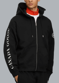 Rove Full Zip with sleeve graphic Black