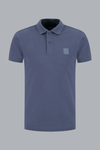 S.I. GHOST ORGANIC COTTON PIQUÉ POLO SHIRT SLATE BLU