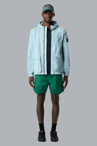 NYLON SMERIGLIATO-TC SHORT PARKA POWDER BLUE