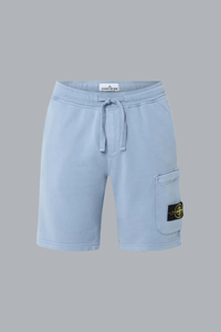 ORGANIC COTTON FLEECE SHORTS POWDER BLUE