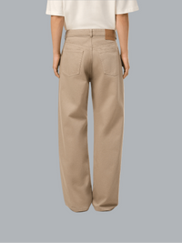 LARGE FIT JEANS BEIGE TAUPE