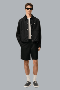 ELASTIC WAIST SHORTS BLACK