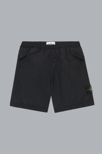 NYLON METAL IN ECONYL REGENERATED NYLON SHORTS BLACK
