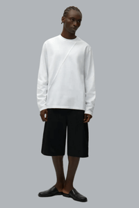 Back Circle Logo Longsleeve White