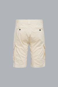 STRETCH SATEEN CARGO LENS SHORTS