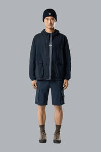 STRETCH ORGANIC COTTON TWILL SHORTS NAVY BLUE