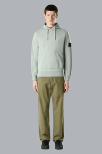 ORGANIC COTTON FLEECE HOODIE SWEATER SAGE