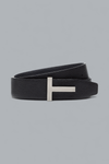 SOFT GRAIN LEATHER REVERSIBLE T BELT